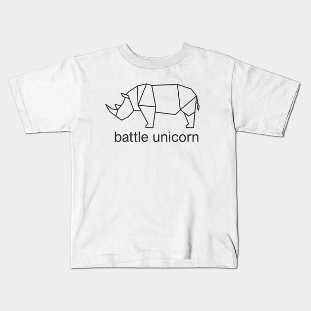 battle unicorn Kids T-Shirt by goatboyjr